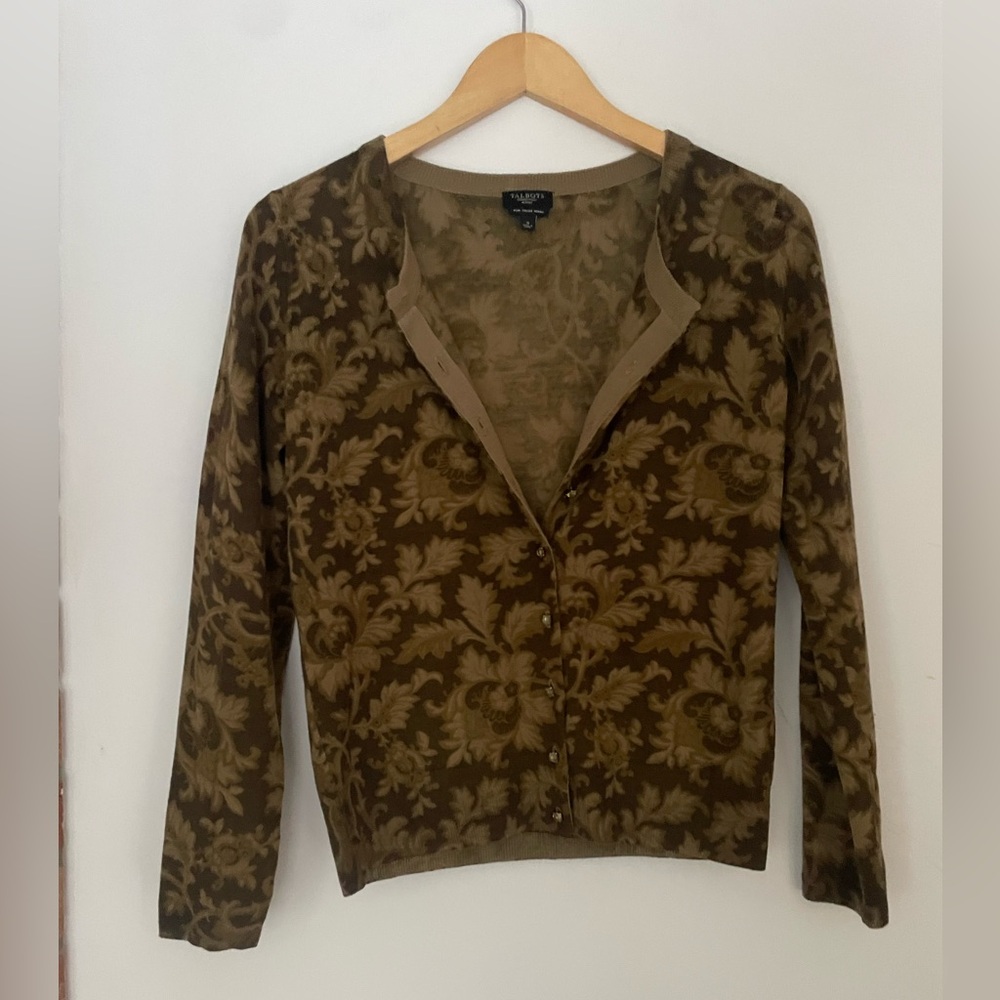 Talbots Petites Pure Italian Merino Wool Button-Up Cardigan – Small - Picture 2 of 8
